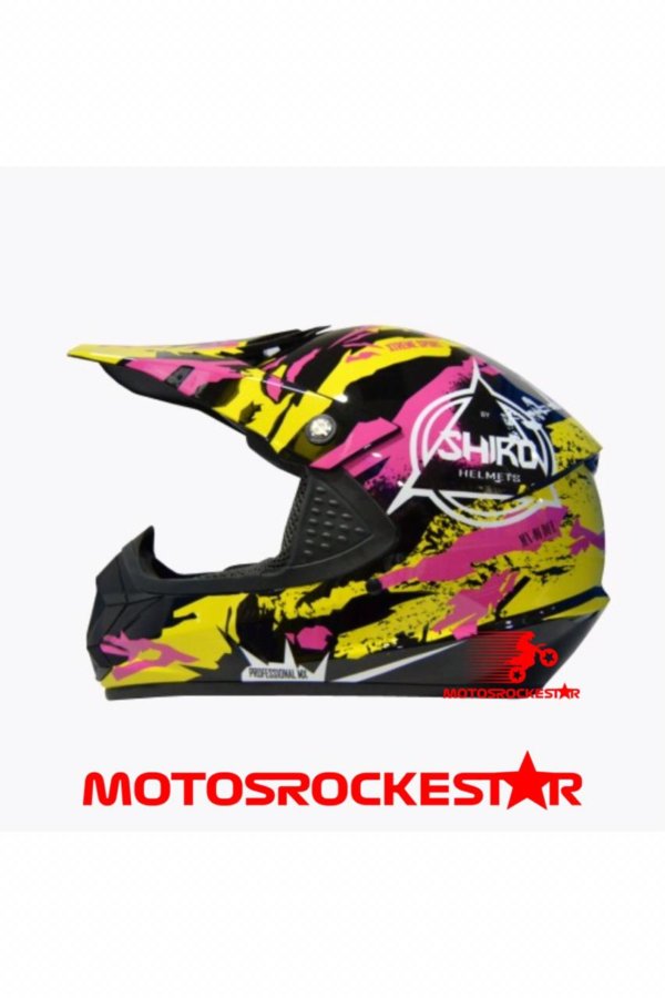 Casco Cross shiro rosa