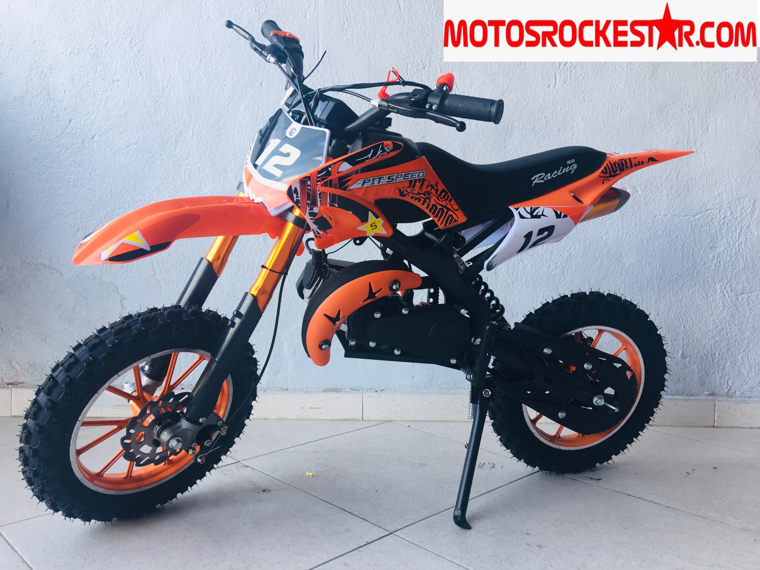 Mini Cross MX70 Minimoto Gasolina – Moto Cross para Niños con Motor 70cc –  Motocicleta Infantil – Vehículo Jóvenes Pilotos – Dirt Bike con Sistemas de
